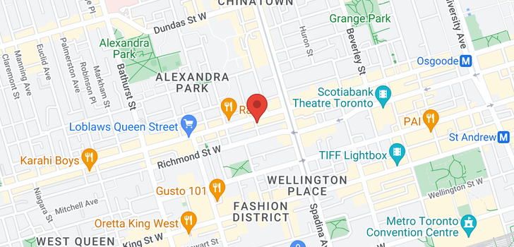 map of 485 QUEEN ST W